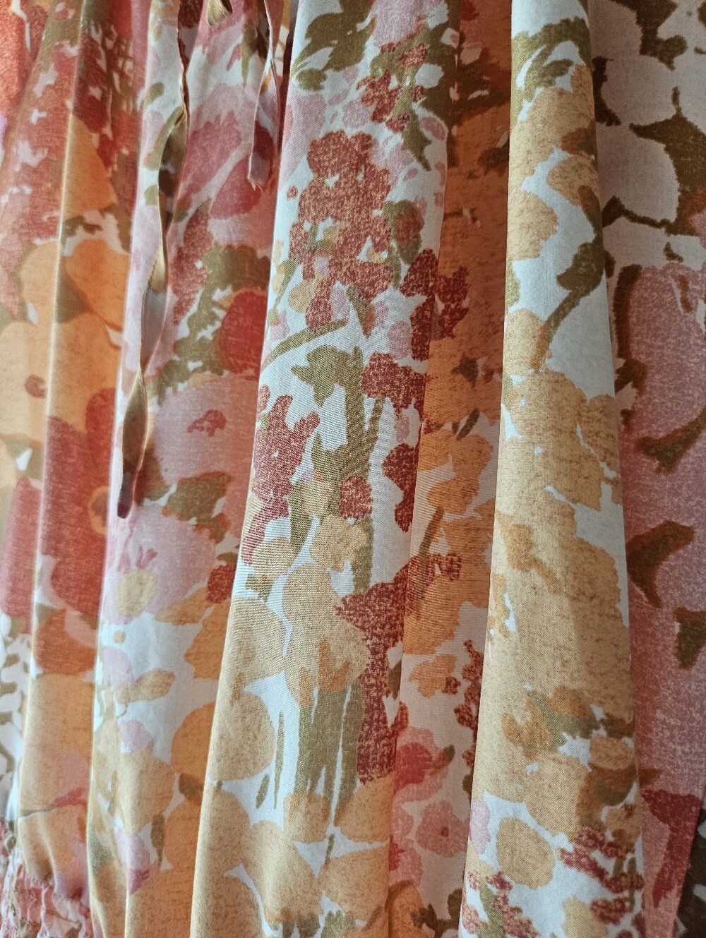 M- Talbots- Pink and Peach Floral Dress - Picture 6 of 6
